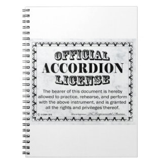 Accordion-Lizenz Notizblock