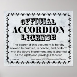 Accordion-Lizenz Poster