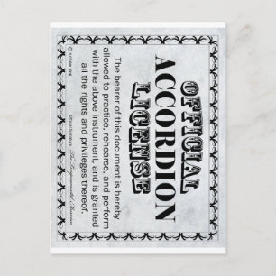 Accordion-Lizenz Postkarte