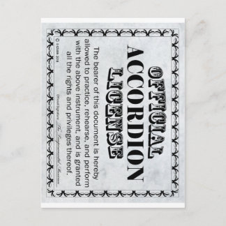 Accordion-Lizenz Postkarte
