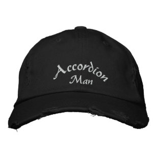 Accordion Man Custom Stickmütze Bestickte Baseballkappe