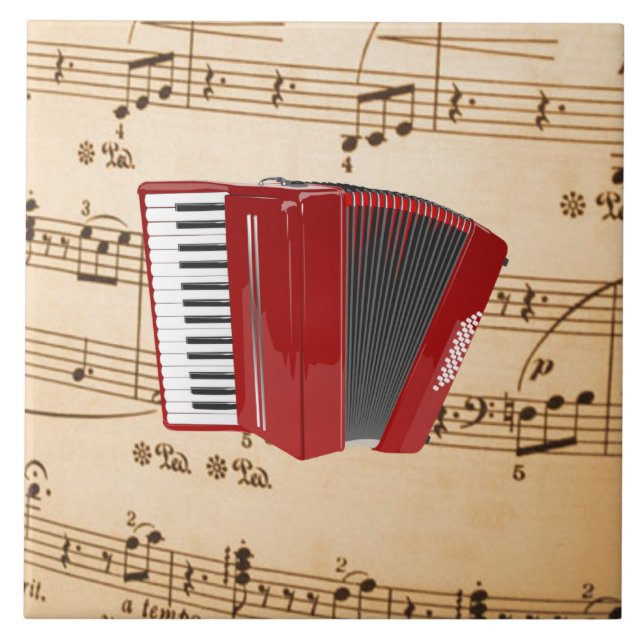 Accordion Music, populäres Design, Fliese (Vorderseite)