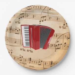 Accordion Music, populäres Design, Pappteller