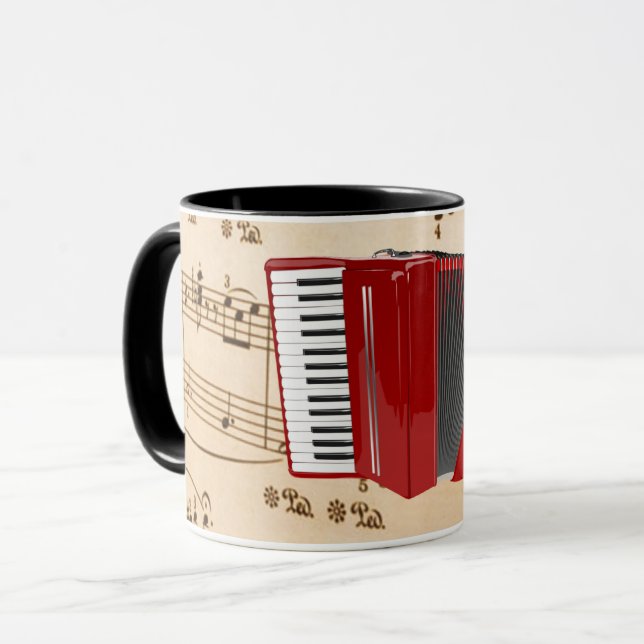 Accordion Music, populäres Design, Tasse (Vorderseite Links)