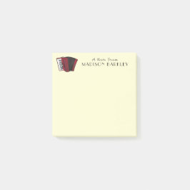 Accordion Musician Band Dozentin Post-it Klebezettel