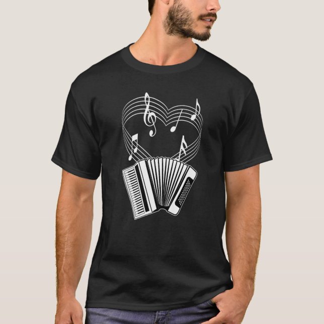 Accordion Musician Polka Music Instrument Accordio T-Shirt (Vorderseite)