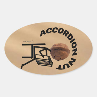 Accordion Nut! Ovalkleber Ovaler Aufkleber