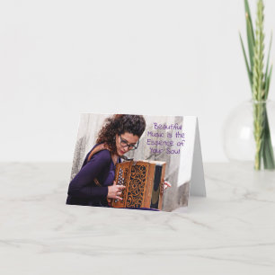 Accordion Player Accordionist Geburtstags Karte