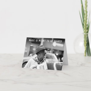 Accordion Player Accordionist Music Share Geburtst Karte