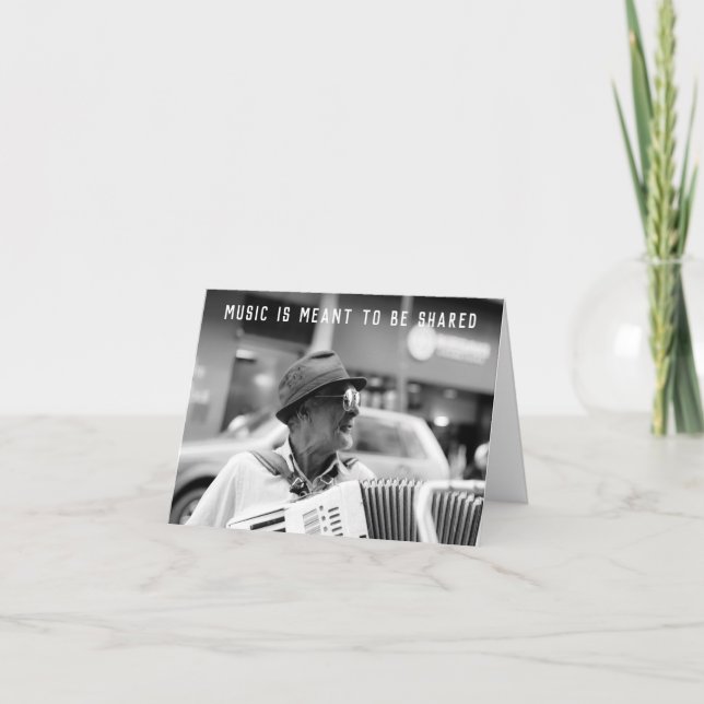 Accordion Player Accordionist Music Share Geburtst Karte (Vorderseite)