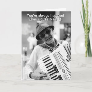 Accordion Player Accordionist trinken Geburtstag Karte