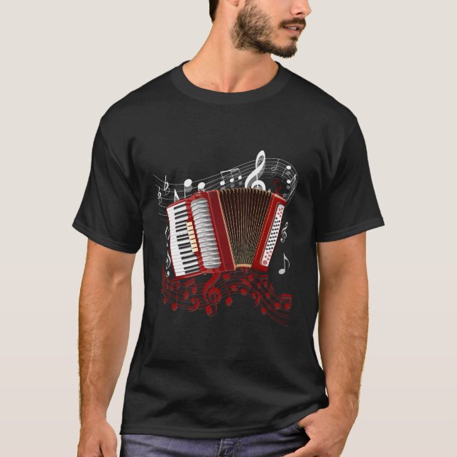 Accordion Player Folk Music Accordion T-Shirt (Vorderseite)