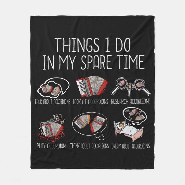 Accordion Player Gift Men Folk Music Accordion Fleecedecke (Vorderseite)