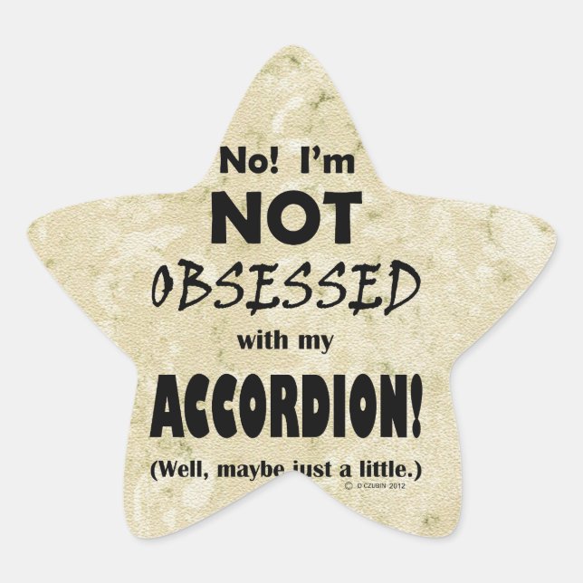 Accordion Star Sticker (Vorderseite)