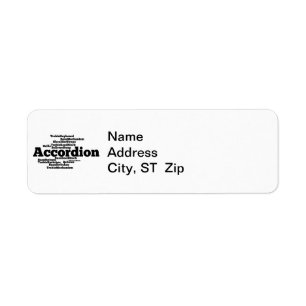 Accordion Word Cloud Black Text