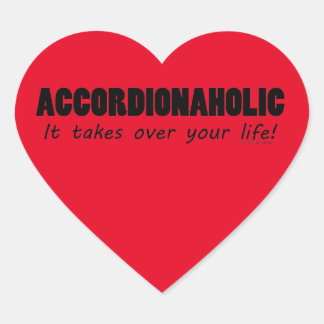 Accordionaholic Life Heart Sticker