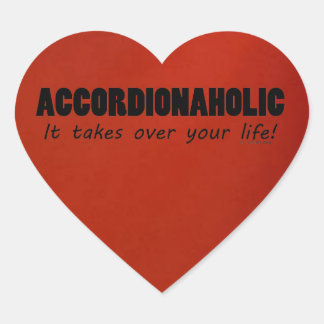 Accordionaholic Life Heart Sticker