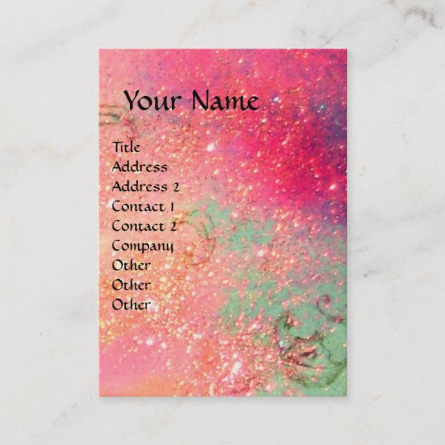 ACCORDIONIST rosa Visitenkarte (Vorderseite)