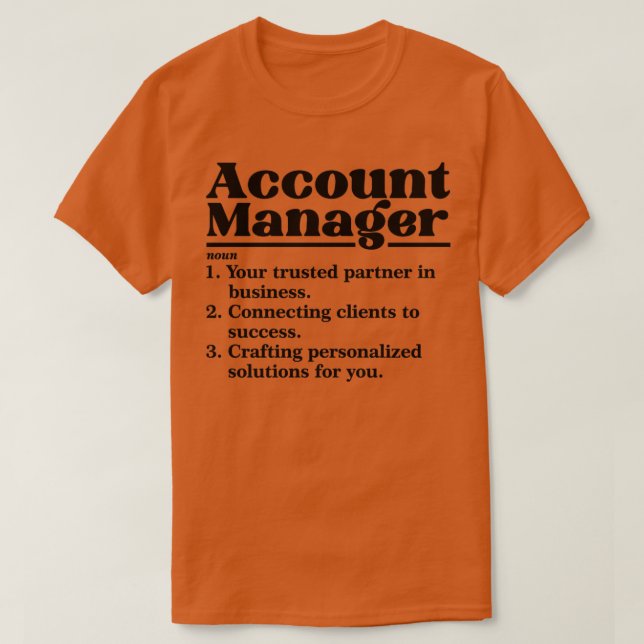 Account Manager3 T-Shirt (Design vorne)