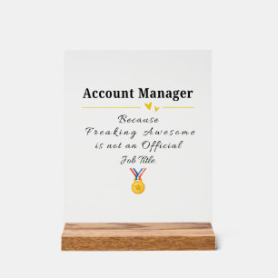Account Manager Acrylschild