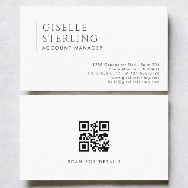 Account Manager Moderne professionelle QR-Code Vis Visitenkarte (Von Creator hochgeladen)