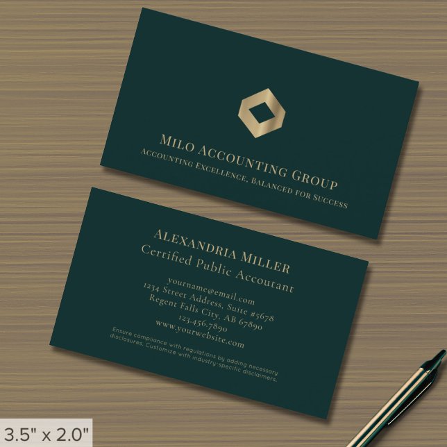 Accountant Beruflich Luxury Logo Visitenkarte (Von Creator hochgeladen)