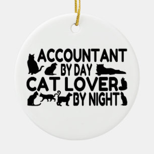 Accountant Cat Lover Keramik Ornament