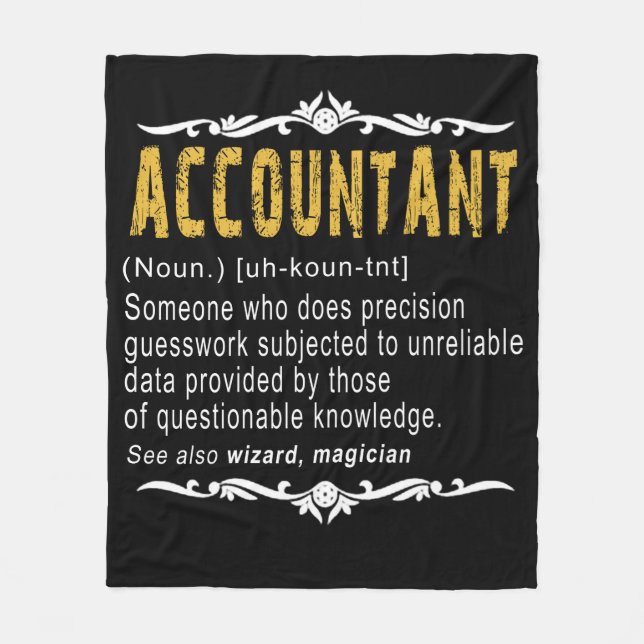 Accountant Funny Definition benutzerdefiniertes Ge Fleecedecke (Vorderseite)