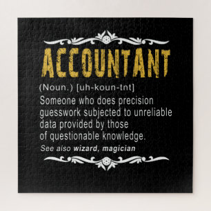 Accountant Funny Definition benutzerdefiniertes Ge Puzzle