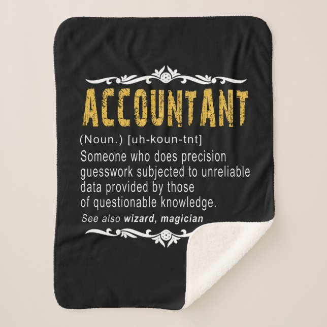 Accountant Funny Definition benutzerdefiniertes Ge Sherpadecke (Vorderseite)