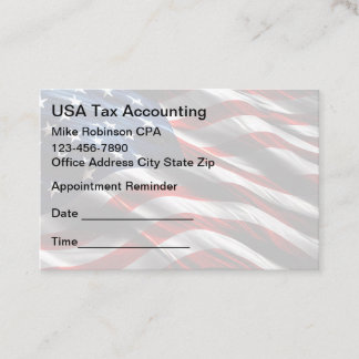 Accountant Patriotic Appointment Reminder Terminkarte
