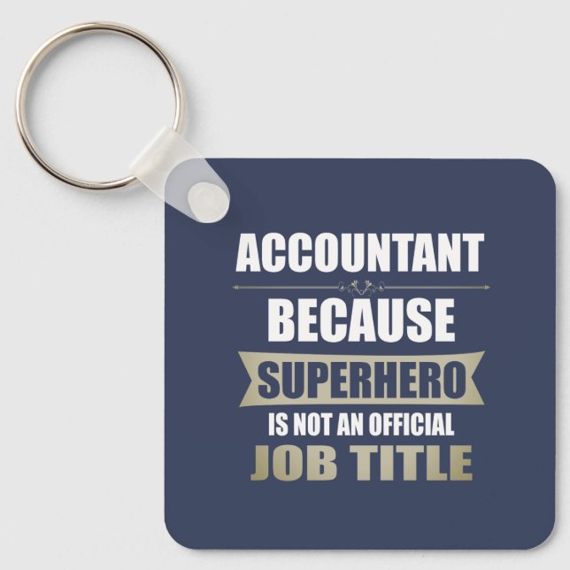 Accountant Superhero Novelty Schlüsselanhänger (Vorderseite)