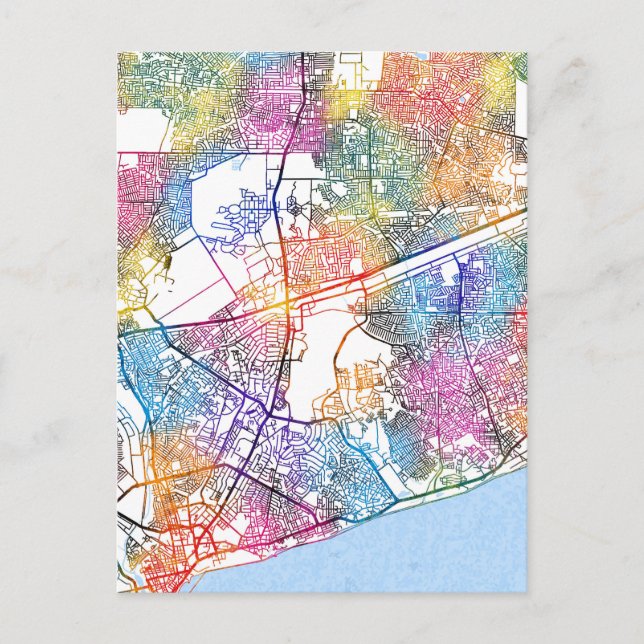 Accra Ghana City Map Postkarte (Vorderseite)
