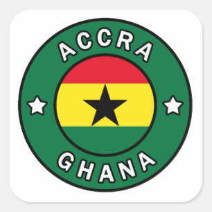 Accra Ghana Quadratischer Aufkleber