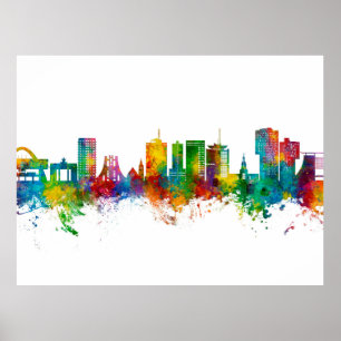 Accra Ghana Skyline Poster