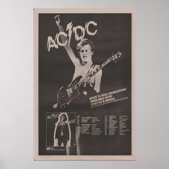 ACDC - 1978 Poster original NME - Rock n Roll (Vorne)