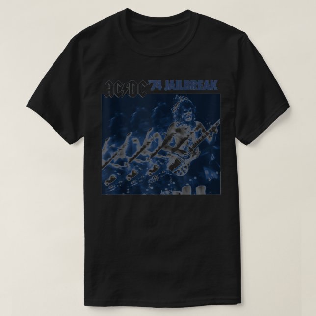 ACDC '74 Jailbreak EP Artwork verblasst T-Shirt (Design vorne)
