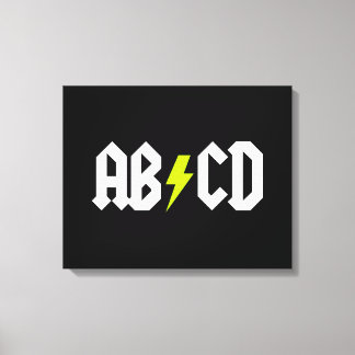 ACDC Gelber Bolzen Leinwanddruck