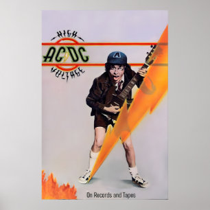 ACDC Hochspannung 1976 US Promo Poster Druck 1