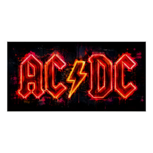 ACDC Rock Band Logo Poster