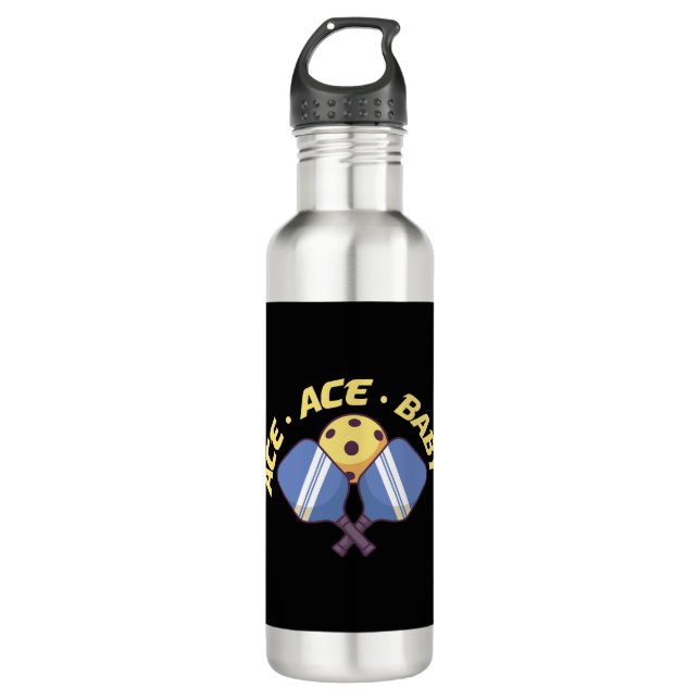 Ace Ace Baby - Pickleball Kleidung Edelstahlflasche (Vorderseite)