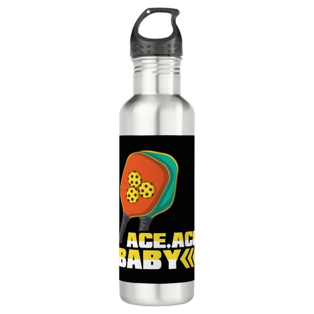 Ace Ace Baby - Pickleball Kleidung Edelstahlflasche (Vorderseite)