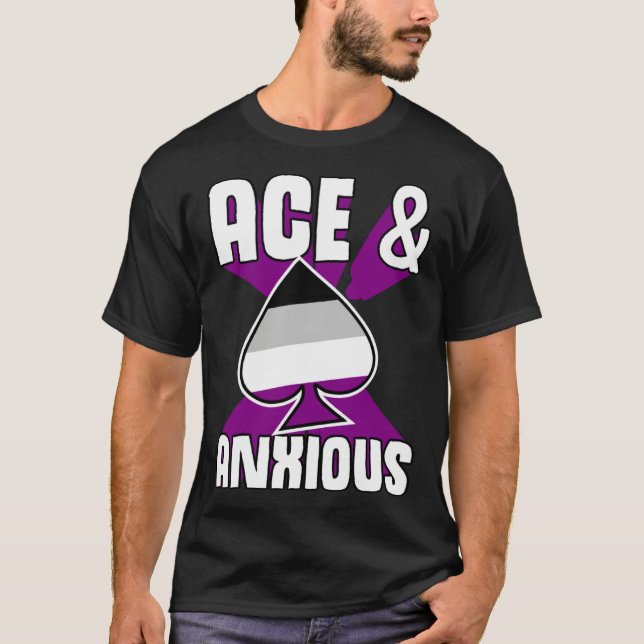 Ace And Anxious  Asexual Pride Symbol Introvert T-Shirt (Vorderseite)