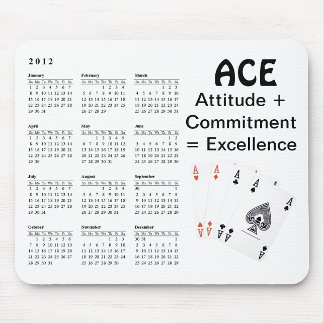 ACE Attitude + Commitment = Exzellenz Mousepad (Vorne)