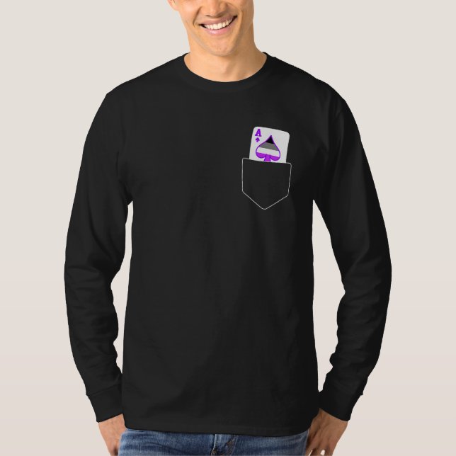 Ace Card - Funny Asexual Que LGBTQA Spektrum Pri T-Shirt (Vorderseite)