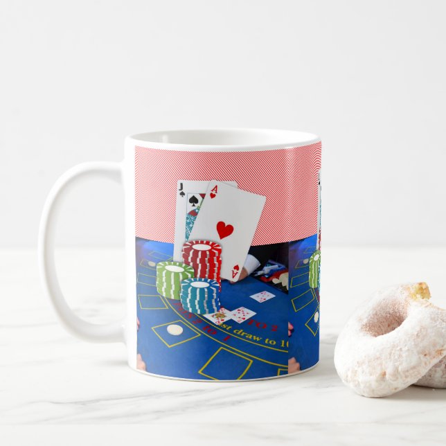 Ace-Card-Tasse Kaffeetasse (Mit Donut)