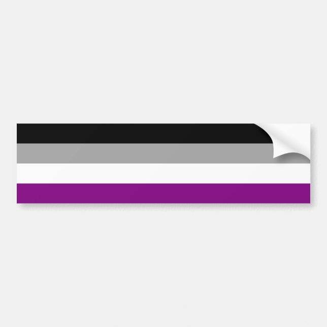 Ace-Flag (Asexualität) Autoaufkleber (Vorne)