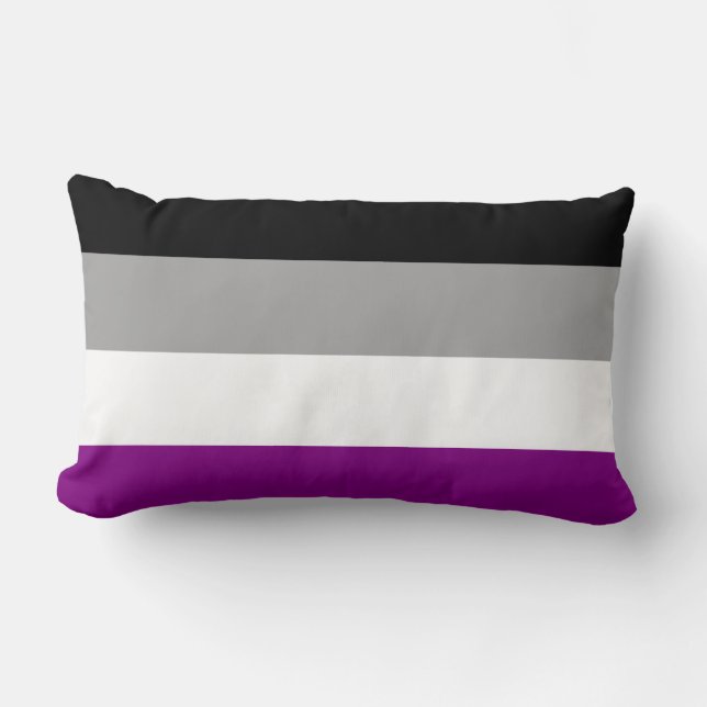 Ace-Flag (Asexualität) Lendenkissen (Vorderseite)