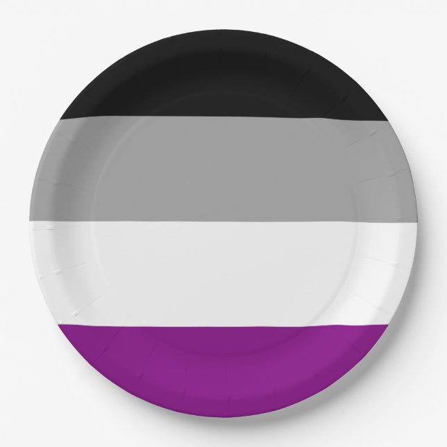 Ace-Flag (Asexualität) Pappteller (Vorderseite)