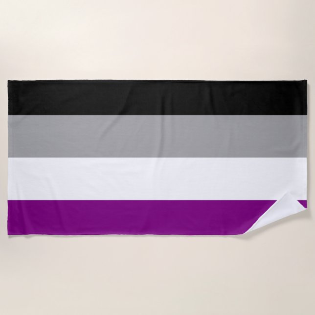 Ace-Flag (Asexualität) Strandtuch (Vorderseite)